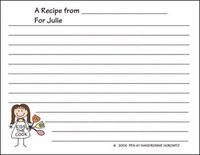 Recipe Cards for Showers