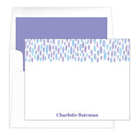 Purple Watercolor Topper Flat Note Cards