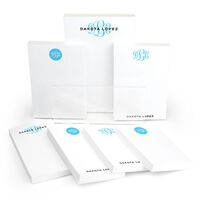 Pop of Color Monogram Notepad Set (7 Pads)