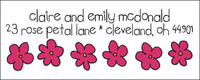 Pink Flowers Return Address Labels