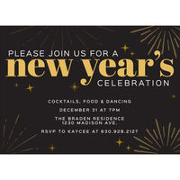 New Year's Starburst Invitations