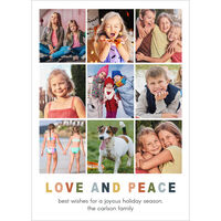 Love and Peace Flat Holiday Photo Cards