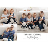 Happiest Holidays Flat Multi Photo Holiday Cards