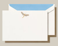 Dragonfly Boxed Flat Note Cards - Hand Engraved