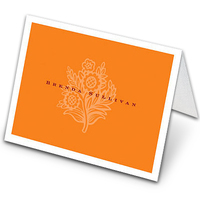 Orange Daisy Foldover Note Cards