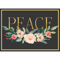 Faux Gold Peace Folded Holiday Cards