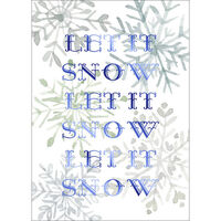 Snowflake Faux Foil Folded Holiday Cards