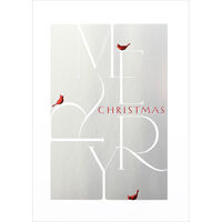 Merry Christmas Cardinals Folded Holiday Cards
