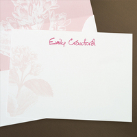 Pink Botanicals Flat Note Cards