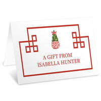 Holiday Topiary Folded Gift Enclosures