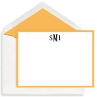 Essential Border Monogram Flat Note Cards--UPDATED