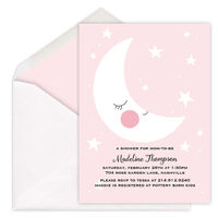 Moon and Stars Baby Shower Invitations