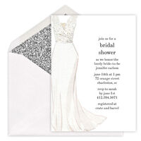 Fitted Lace Gown Invitations