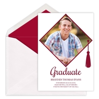 Grad Cap Photo Graduation Announcements