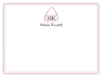 Double Initial Handbag Empire Flat Note Cards