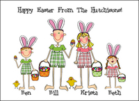 Easter Family Customized Foldover Note Cards