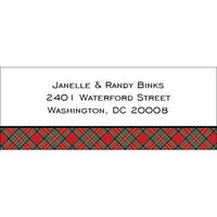 Red Plaid Return Address Labels