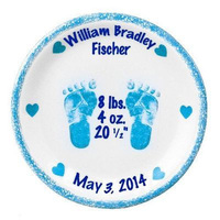 Boy's Pottery Personalized Ceramic 8-inch Plates