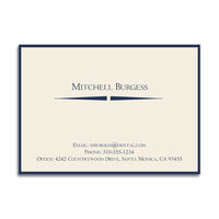 Navy Border Business Cards