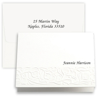 Triple Thick Deco Embossed Foldover Note Cards