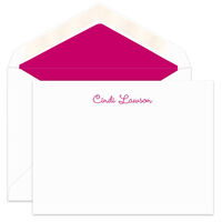 Whimsical Petite Flat Correspondence Note Cards - Raised Ink
