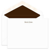 Block Petite Flat Correspondence Cards  - Raised Ink