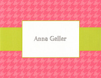 Houndstooth Pink/Lime Band Note Cards