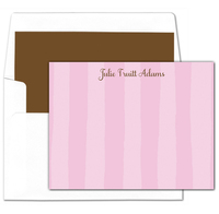 Pink Stripes Flat Note Cards