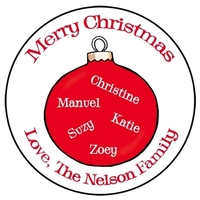 Christmas Ornament Gift Stickers