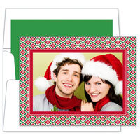 Red Ornamental Photo Cards