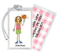 Basketball Girl Luggage Tags