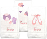 Girl's 3-piece Towel Set with Logo Choice