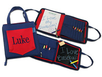 Red and Blue Doodle Bag