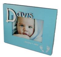 3D Monogram Baby Photo Frames in Blue