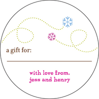 Snow Flying Large Gift Stickers