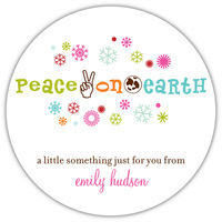 Peace on Earth Large Round Limited Edition Gift Stickers