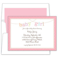 Banner Baby Girl Announcements