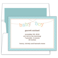 Banner Baby Boy Invitations