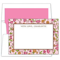 Wildflower Pink Flat Note Cards