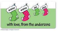 Stocking Family Christmas Stickers