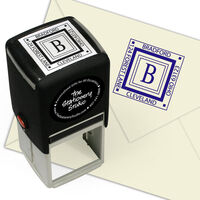 Initial and Address Square Self-Inking Stamp