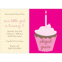 Pink Cupcake Invitation