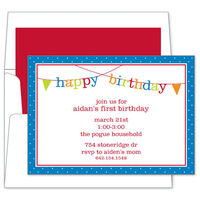 Banner Birthday Boy Invitations