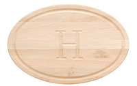 Maple Grandbois 12x18 inch Oval Monogrammed Cutting Board