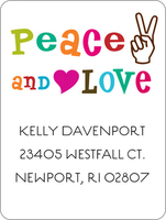 Peace and Love Address Labels