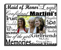 Maid of Honor Frame on White
