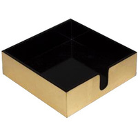Brushed Gold Lacquer Luncheon Size Napkin Holder