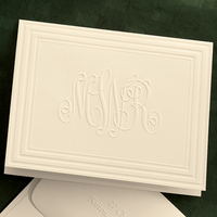 Classic Frame Monogram Foldover Note Cards