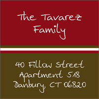 Red and Brown Holiday Mez Labels