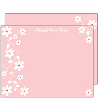 Chantal Marie Pink Flat Note Cards